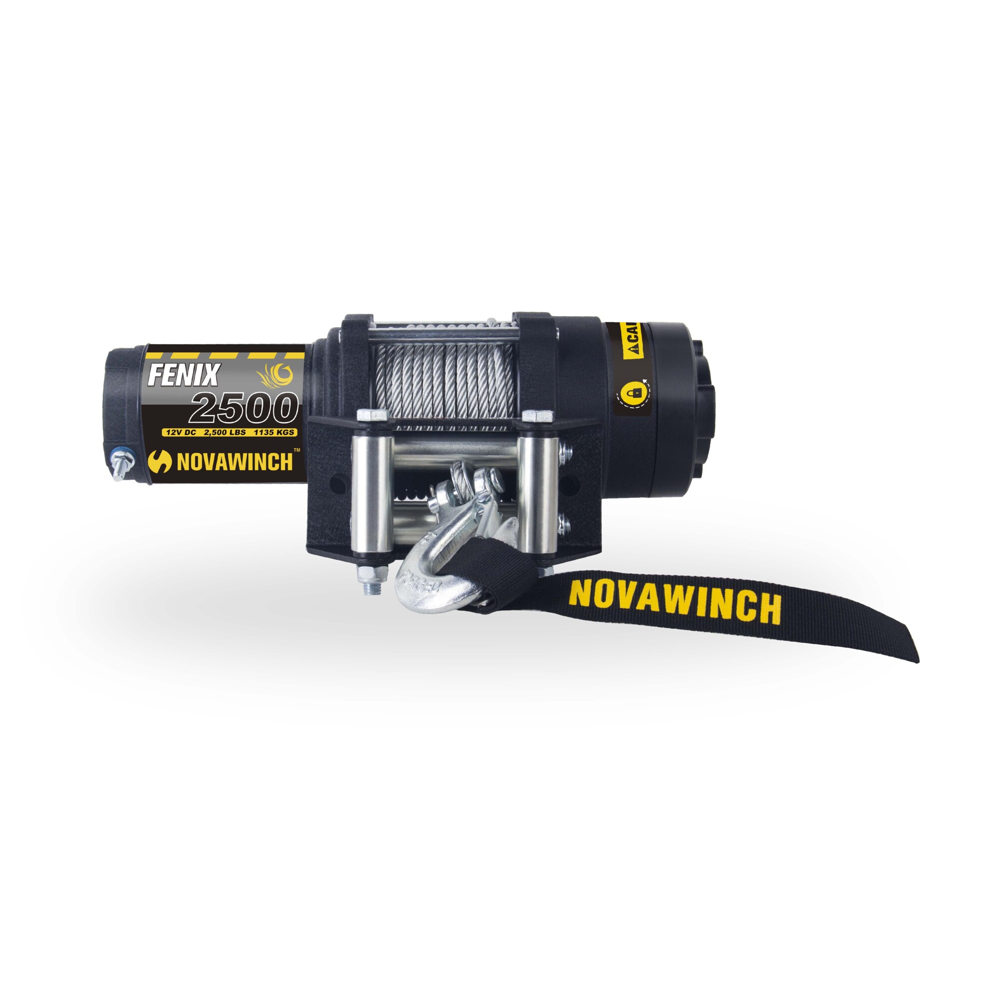 Novawinch, Fenix ATV 12V DC Powered Winch, Capacity (Line Pull) 2500 lb, Volts 12 Max. Amps 190 Model# 701001068814